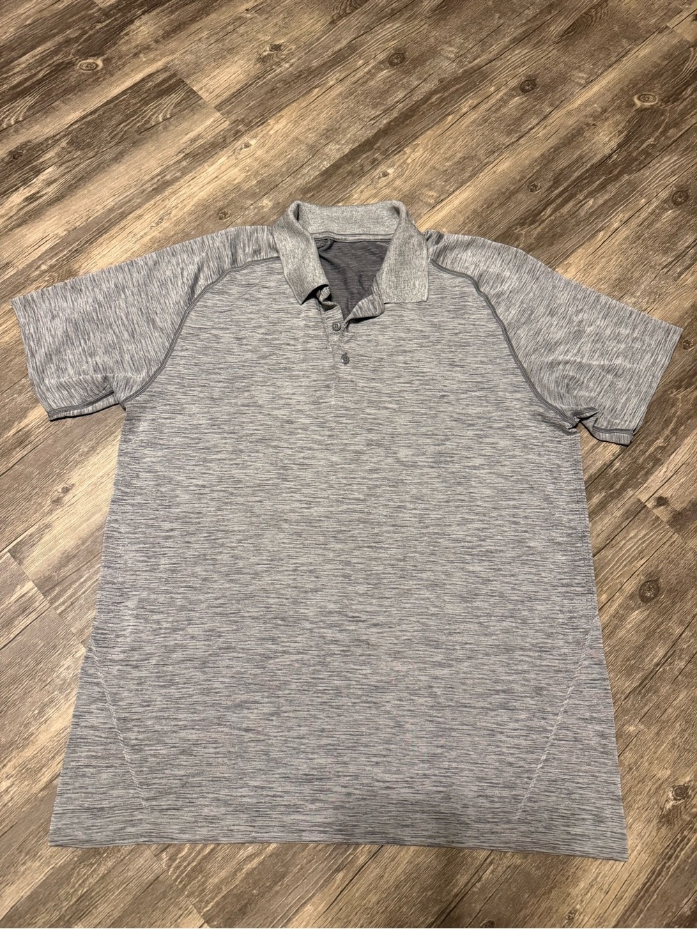 lululemon athletica Men's Heathered Light Gray Polo
